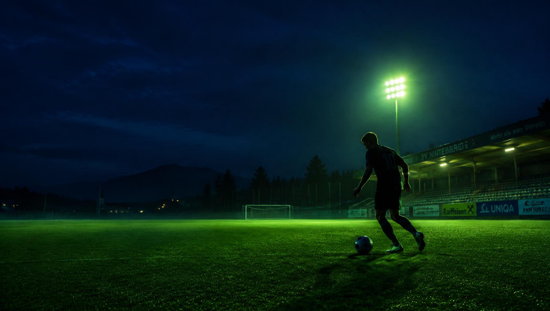 Futbalista pod reflektormi na rakúskom štadióne